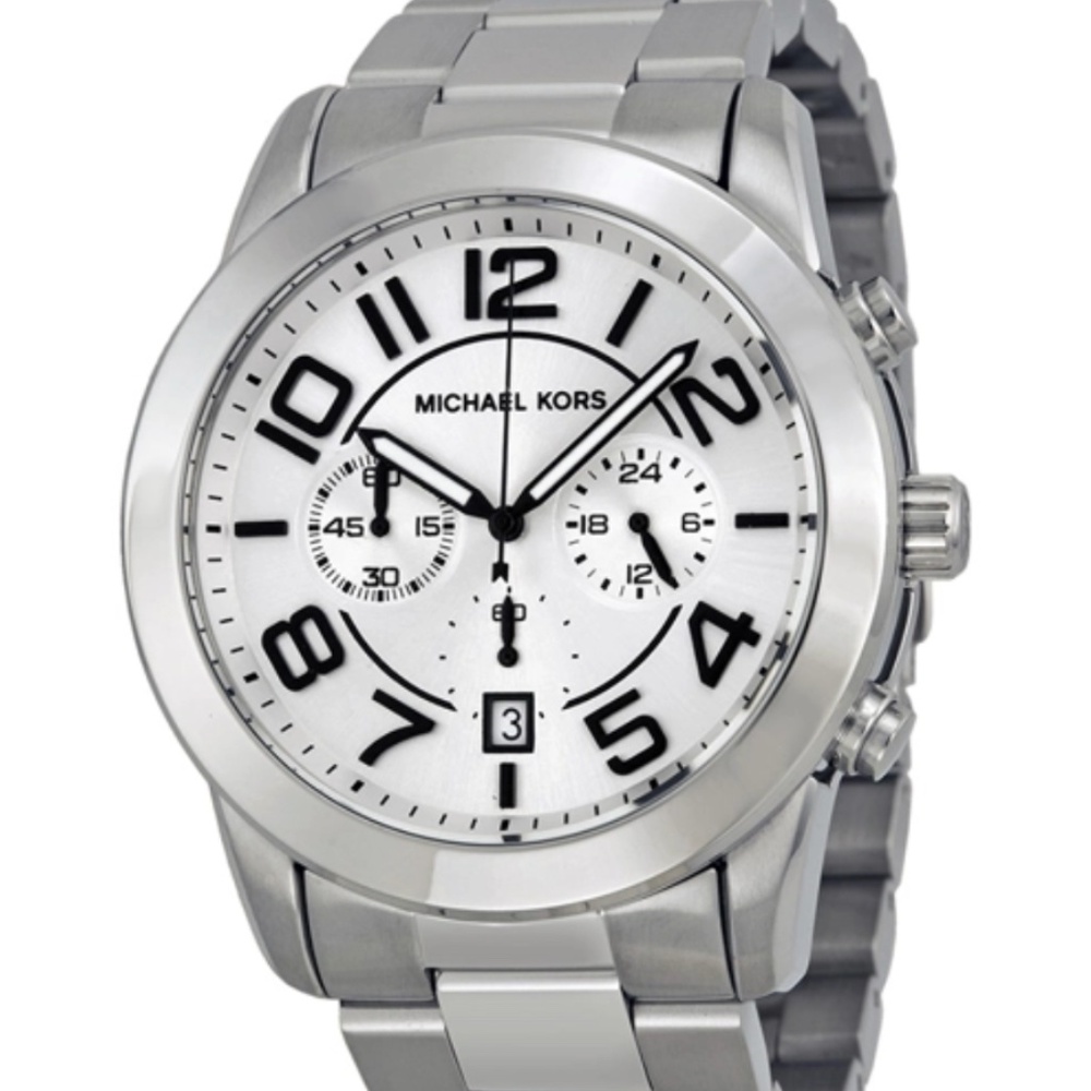Michael Kors Men's Chronograph Mercer Bracelet Watch MK8290 - Battery Replaced!